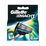 GILLETTE MACH 3 BLADES, Pack of 4