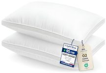 Utopia Bedding Pillows 2 Pack Queen Size, (White) Luxury Hotel Quality Pillows, Brushed Fabric, Bed Pillow for Back, Stomach or Side Sleepers - 18 x 26 inch / 45 x 66 cm