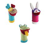 Cate and Levi Pets Collection Hand Puppets-Set of Three Includes Puppy, Bunny and Frog (100% USA Polar Fleece)