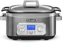 De'Longhi Livenza 7-in-1 Multi-Cooker Programmable SlowCooker, Bake, Brown, Saute, Rice, Steamer & Warmer, Easy to Use and Clean, Nonstick Dishwasher Safe Pot, (6-Quart), Stainless Steel