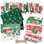 Empty Advent Calendar to Fill Yourself: Christmas Advent Calendar 2023 – 24x Gift Box, Sticker Paper – Advent Calendar Boxes to fill Yourself LIVAIA