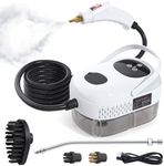 Irishom Steam Cleaners - 2500W High Pressure & High Temperature Pressurized Steam Cleaning Machine 1.1L 3 Bar Portable Handheld Steam Cleaner with 3 Brush Heads for Home Use/Car Detailing