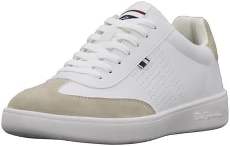 Ben Sherman Men's Glasgow Sneaker, White/Off White, 8.5