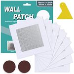 8 Pack 4'' By 4'' Wall Repair Kit, Aluminum Wall Repair Patch for Drywall, Self-Adhesive Plaster Repair Patches for Holes, Heavy Duty Mesh Drywall Plasterboard Repair Patch Kit for Ceiling Hole