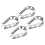 PATIKIL 8mm 5/16 Inch Wire Rope Thimble, 4Pack Cable Thimbles 304 Stainless Steel Rigging for Boat Rigging