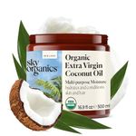 Sky Organics Organic Extra Virgin Coconut Oil for Hair & Skin (16.9 fl oz) – Cold-Pressed Virgin Organic Coconut Oil for Hair & Skin Moisturizer, 100% Pure USDA Certified Organic