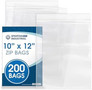 Spartan Industrial - Reclosable Zip Plastic Bags - 2 Mil - Large (200) (10" X 12")