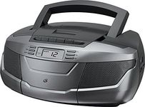 GPX BCA206S Portable AM/FM Boombox with CD and Cassette Player