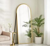 CORSICA DESIGNS 58x23x12 Arched Metal Freestanding Mirror for Living Room, Bedroom and Dressing Corner, Full Length Big Modern Mirror with Stand, Saint Gobain Glass