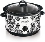 Crock Pot 4-1/2-Quart Slow Cooker, Black Demask Pattern (SCR450-PT)