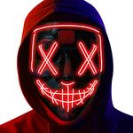 Halloween Cosplay LED Light Mask (Red)