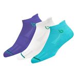 BAMBOS Eco Touch Women's Bamboo Ankle Sports Socks for Running & Gym, Pack of 3, Multicolor, Free Size