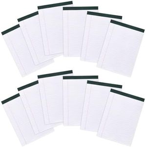 Roaring Spring Recycled Legal Pads, 12-Pack, 40 Sheets of 15lb White Paper, 8.5"x11.75", Legal Ruled, Perforated EZ Removal