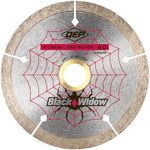 QEP 6-4008BW 4-Inch Black Widow Micro-Segmented Rim Diamond Blade, 5/8-7/8-Inch Arbor, Wet/Dry Cutting, 15000 Maximum RPM