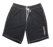 Nautica Mens Quick-Dry Logo Swim Trunk Shorts (L, Navy(401))