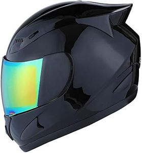 1Storm Motorcycle Bike Full FACE Helmet Mechanic Glossy Black