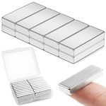 FINDMAG 10 Pack 30 x 10 x 5 mm Strong Neodymium Magnets Bar, Fridge Magnets Bar, Whiteboard Magnets, Rare Earth Magnets, Small Strong Magnets for Crafts Kitchen DIY Tool Office Locker Iron Shelf