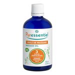 Puressentiel Organic Massage Oil with 3 Organic Vegetable Oils For Unisex 3.38 oz Oil