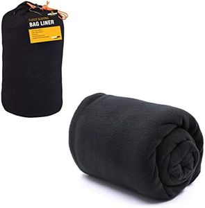 Milestone Camping 26020 Fleece Sleeping Bag Liner/Comfort and Warmth/Compact and Portable/Easy Care/Black Colour / L220 x W85cm