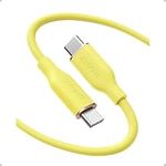 Anker USB C Cable, 240W Type C Flow Cord, Fast Charging for iPhone 16 Series, MacBook Pro 2020, and More (Yellow, 6FT)