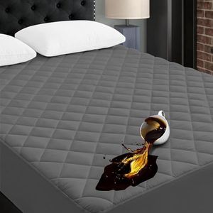 Ayka Waterproof Cotton Quilted Mattress Protector Single Size Breathable Hypoallergenic Noiseless Ultra Soft Fitted Bed Protector 78x36 inch Mattress/Bed Cover (Single 78x36 inch | 6.5x3 ft, Grey)