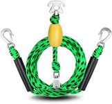 Boat Tow Harness for Tubing, Heavy-Duty 13ft Self Centering Tow Rope Up to 4 Riders with Float Ball, Stainless Steel Hooks and Pulley for Watersports,Towing Towable Tube, Water Ski, Wakeboard (Green)