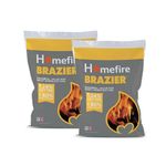 Homefire Brazier Smokeless Coal for Open Fires and Multi-fuel Stoves, 10 kg (Pack of 2)