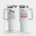 Boss Lady Tumbler, Boss Gifts For Women, Gifts For Boss Female, Boss Lady Gifts, Boss Babe Tumbler, Girl Boss Boss Babe Cup, Lady Boss Gifts For Women, Boss Lady 40oz Tumbler with Handle and Straw