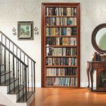 Tifege 3D Door Sticker Wall Decals Mural Wallpaper Bookshelf Bookcase DIY Art Home Decor Poster Decoration for Home Living Room Bedroom Office Self Adhesive Vinyl 30.3x78.7 MT847