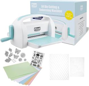 Find Scrapblooms 9 inch Opening Die Cutting Machine for Card Making, Foldable A4 Die Cut and Embossing Machine Complete Set for Scrapbooking，DIY Paper Craft (Gift Box)