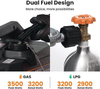 maXpeedingrods Dual Fuel Generator 3500W – Portable Power Supply