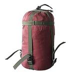 GeKLok Nylon Compression Stuff Sack for Sleeping Bag, Lightweight Compression Sleeping Bag, Storage Stuff Sack Design For Camping for Backpacking Hiking Camping Outdoor Living(Wine Red)