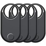 Smart Air Tracker Tags 4 Pack, 2025 New Bluetooth Tracker Item Finder Work with Apple Find My (iOS Only), Smart tags for Luggage/Key/Wallet, Air Tags Multi-functional tracking, Replaceable Battery.