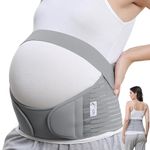 NeoTech Care Pregnancy Belly Band, Maternity Belt Support for Back, Abdomen & Pelvis | Pregnancy Must Have for Pregnant Women (Size XL, Grey Color)