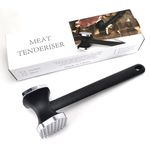 Kitchen Meat Tenderizer,Heavy Duty Manual Hammer Mallet Tool,Meat Hammer Used for Steak, Chicken, Fish (Silver)