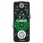 Amuzik Guitar Flanger Pedal for Analog Flanger Effect Pedals Classic Metallic Flanger Sounds Effect As Ture Tone 2 Modes Best Retro Sound Effector