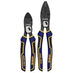 IRWIN POWERSLOT Pliers, High Leverage Lineman's 9.5" and Diagonal 8", 2 Pack (IWHT84006)