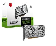 MSI Geforce RTX 4060 Ventus 2X White 8G Oc -8Gb Gddr6 128-Bit Hdmi, Dp, Torx Fan 4.0, Ada Lovelace Architecture Graphics Card -Pci_E_X16, Gddr6