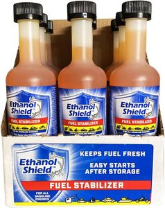 Ethanol Shield Fuel Stabilizer 8 oz CASE of 9. Prevents Corrosion - Gasoline Treatment That Protects Fuel System- Fuel Saver - Each 8 oz Bottle Treats up to 80 gallons.