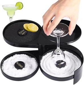 Harewu 3-Tier Bar Juice Cocktail Seasoning Box with Sponge，for Cocktails and Margarita Mixing,Salt and Sugar Containerfor Bar,Pub Party and Reception