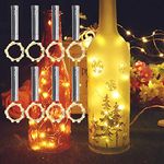 TINYOUTH 8PCS AA Warm White Cork Lights, 2M/78.74in 20LED Wine Bottle Lights with Cork, Always Lighting, AA Battery Powered Bottle String Light for DIY Party Wedding Christmas