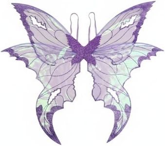 STANETCO Adult Fairy Wings (35.43 x 31.5) Butterfly Wings Costume Accessory for Women's Easter Halloween Cosplay Parties (Purple)