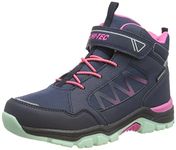 Hi-Tec O010383-052-HI-TEC Rush WP JRG-NAVY/FUSCHIA/MINT-J10 Hiking Boot, Navy/Fuschia/Mint, 10 UK