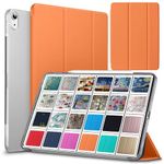 DuraSafe Cases for iPad Mini 6 8.3 Inch 2021 [ Mini 6th Gen ] A2567 A2568 A2569 MK7M3HN/A MLWL3HN/A MK7R3HN/A MK7P3HN/A MK7T3HN/A Trifold Hard Smart PC Translucent Back Cover - Orange