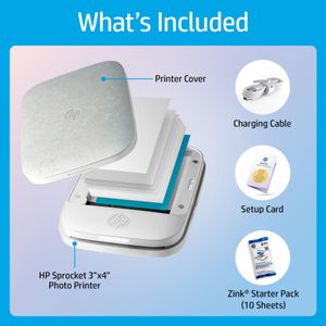 HP Sprocket 3x4 Portable Photo Printer – Instant Wireless Printing