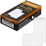 Xxcxpark 500 PCS #3 Coin Envelopes, 2-1/2'' x 4-1/4'' inches White Kraft Envelopes Classic Small Parts Envelopes with Self Adhesive Gummed Flap for Coins, Cash, Credit Cards, Seeds