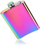 Portable Hip Flask, 8oz Colored Lea