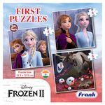 Frank Disney Frozen II First Puzzles - A Set of 3 Jigsaw Puzzle for Kids Above 3+ Years - Fun & Challenging Brain Booster Games - for Focus and Memory - 13706