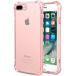 iPhone 8 Plus Case, iBarbe Crystal Clear Shock Absorption Shockproof Slim Fit,Heavy Duty Full Protective Rugged Bumper Soft TPU Cover Case for iPhone 8 Plus-Black