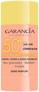 Garancia Stick Solaire Invisible SPF50+, Protection Très Haute, 15 g